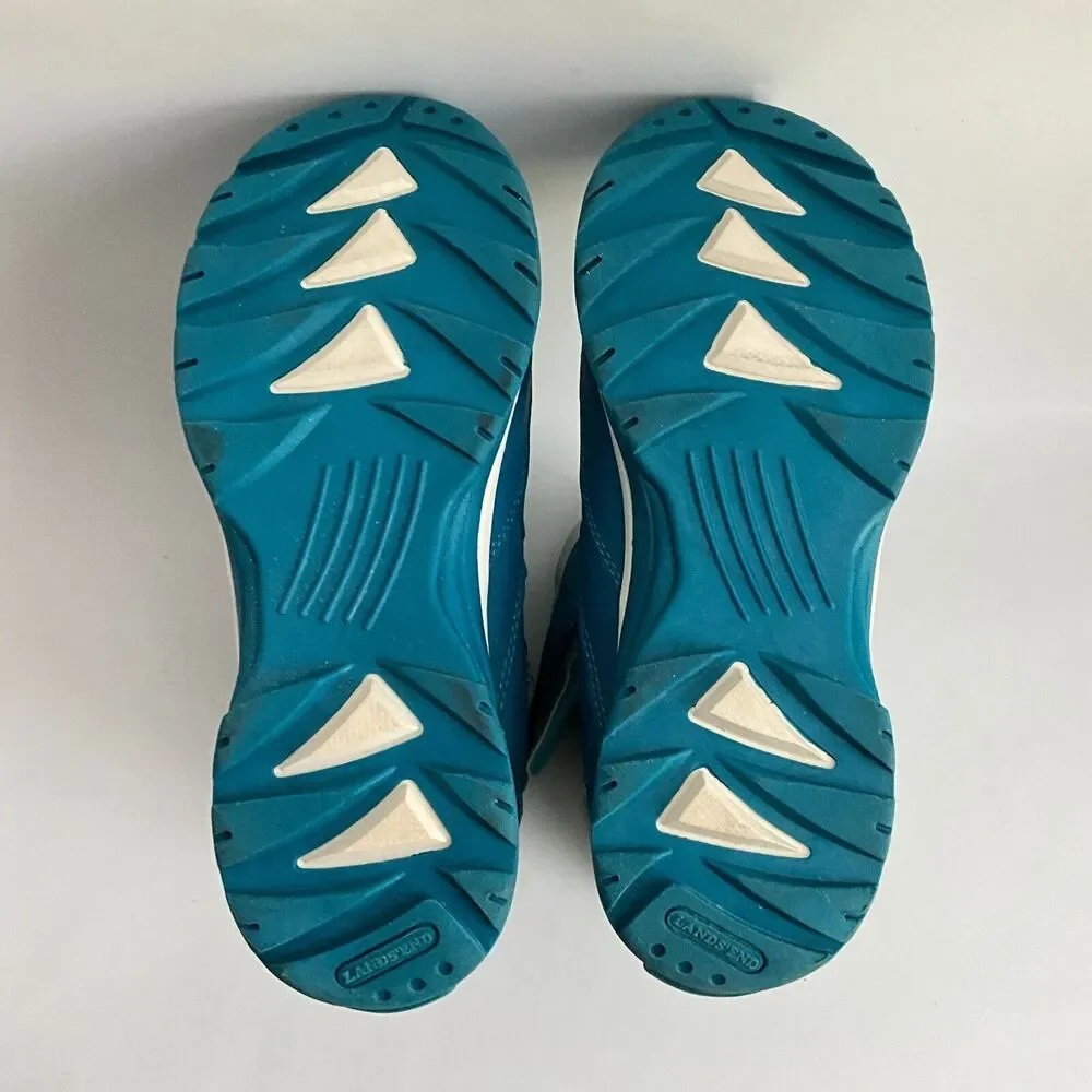 Lands' End Waterproof Boots Kids Green Snow Flurry Shoes 4